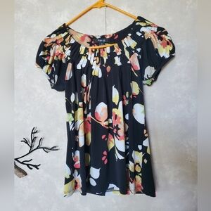 EUC Floral Syle &Co. Dress Shirt